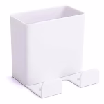 Shopkwik Remote Control Storage Box - 1 Pcs Plastic Multifunction Stationery Storage Box, Wall Mount Self-Adhesive Storage Box for Remote, Mobile Phone, Charging Plug Home, Office