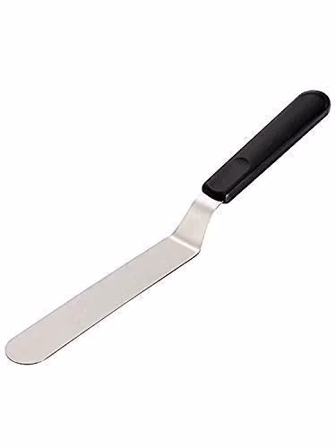 21tZF2fgnkL-jpg.avif Shopkwik 8" (12.5" with Handle) Angular Stainless Steel Cake Palette Knife Steel Icing Spatula Tools and Cake Decorating Tools Cream Icing Frosting Spatula Pastry Cake Decoration Tool -1 Pcs - Image 1