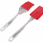 Shopkwik Silicone Non-Sticky Spatula and Oil Brush Reusable Kitchen Set for Cooking Multicolor (Big)