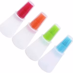 Shopkwik Oil Bottle Brush - Silicone Pastry Brush for Roasting, sauteing, Baking or Grilling, Frying, BBQ, Cooking Oil Dispenser Kitchen Tools Accessories