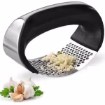 Shopkwik ENTERPRISE Garlic Press Stainless Steel Garlic Mincer Ginger Crusher and Peeler Squeezer Press Kitchen Gadget with Handle