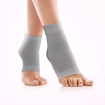 Shopkwik Heel Pain Relief Silicone Gel Pad Heel Protector Socks with Spa Botanical for Men and Women Cotton Socks (1 pair)