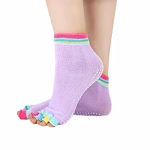 Shopkwik Yoga Socks Gym Socks for Women and girls Anti Bacterial Anti-Skid Yoga Pilates Dance Ballet Cotton Walking & Bikram Fitness Socks Half Open Toe Socks Yoga Socks(Pack of 1)
