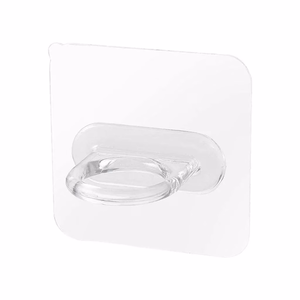 31azhHNidrL-jpg.avif Shopkwik Hooks for Wall - Multi-Functional Transparent Heavy Plastic Adhesive Wall Magic Hook Sticker Cabinet Bathroom Storage Round Sticker for Kitchen, Home, Bathroom(Set of 5) - Image 1