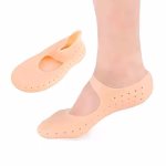Shopkwik New Silicone Heel Socks Silicone Full Size Socks, Foot Moisturizing Socks Anti Cracking Care Socks for Dry Feet Cracked Heel Repair Heel(1 Pair)