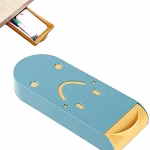 Shopkwik Smiley Desk Organizer || Hiding Under Table Drawer Organizer || Self-Stick Pop-up Hanging Pencil Drawer || Recycled Expandable Drawer Tray for Office || Multicolor ||