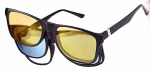 Shopkwik IMPEX 3 pcs Clip-on Sunglasses Polarized Magnetic lens Plastic Frame for Night Driving Quick changing - 1pc - Image 2