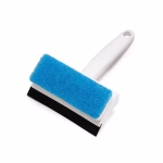 Shopkwik Stainless Steel 2 in 1 Glass Wiper Cleaning Brush, Household Cleaner Mirror Grout Tile Cleaner Washing Pot Brush Double-Sided Glass Wipe Bathroom Wiper Window Glass Wiper(Multicolor)- Pack of 1