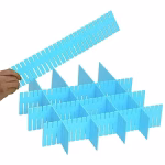 Shopkwik Drawer Divider|Plastic Adjustable Drawer Organizer|Flexible Drawer Dividers For Socks|Tie|Makeup|Kitchen|Dresser|Pack of 1|8 Pcs Set (Assorted)