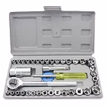 Shopkwik Automobile Box Wrench Sleeve Suit Auto Car Repair Hardware 40 in 1 Pcs Tool Kit and Screwdriver and Socket Set