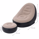 Inflatable Sofa Chair with Footstool & Pump–For Home&Travel - Image 6