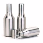 Shopkwik Stainless Steel Nozzle Oil Dispenser Pot 1000ml with Stainless Steel Lid.