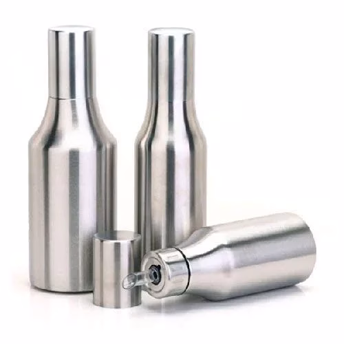 41RdGRLCFmL-jpg.avif Shopkwik Stainless Steel Nozzle Oil Dispenser Pot 1000ml with Stainless Steel Lid. - Image 1