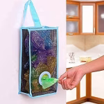 Shopkwik Wall Hanging Garbage Bags Storage - Recycle, Breathable Polythene Garbage Bags Kitchen Organizer Plastic Wall Mounted Rubbish Bag Container