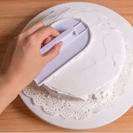 Shopkwik Plastic Cake Candy Pastry Decorating Icing Smoother Cream Scraper Fondant Polisher Finisher Cake Baking Finishing Tools
