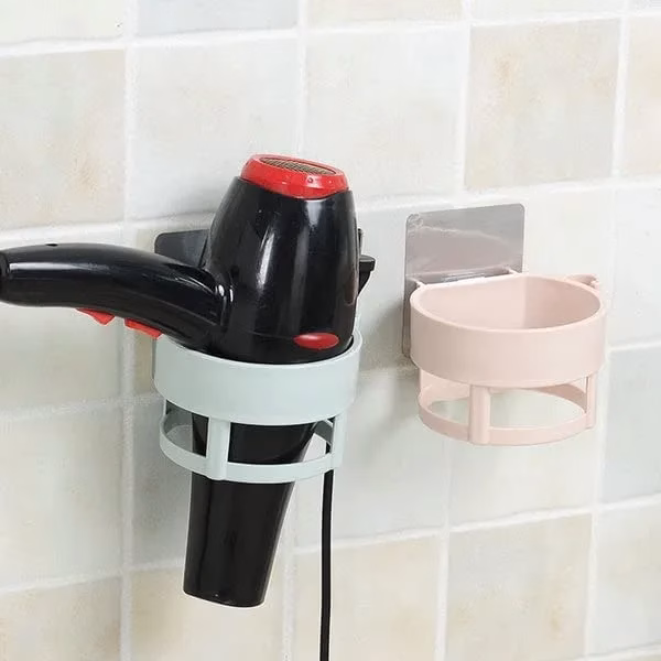 41dfM2-oanL-jpg.avif Shopkwik Hair Dryer Holder Wall Mounted Self Adhesive, Plastic Hair Blow Dryer Styling Tools Rack, Bathroom Organizer Compatible (1 PCS) - Image 1