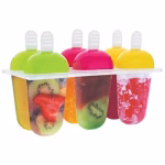 Shopkwik Ice Candy Moulds for Freezer Ice Pop Makers Plastic Reusable Kulfi Mould Set for Children and Adults- 100% Food Grade (Design -1)