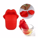 Shopkwik Lips Tongue Designed Silicone Tea Infusers Tea Barware Food Grade Strainer, Tongue Tea Infuser - Premium 100% Food Grade Silicone, Dishwasher Safe.(Color Red)