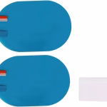 Shopkwik Rain Guard Waterproof Oval Anti Fog Rain Proof Film PET Material Accessories Right Car Mirror for All Vehicles - Set of 2