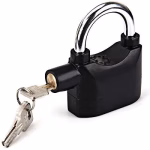 Shopkwik Alarm Lock Universal Security Anti-Theft Padlock 110db Siren Motion Sensor Safety for Motorcycle Bicycle Door Window | House | Office | Cycle | Bike (1Pc, Black)