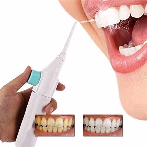41tGsmlNotL-jpg.avif Shopkwik Speed Dental Care Water-Jet Flosser Tooth Pick Power Dental Cleaning Whitening Teeth Kit Power Floss Air Powered Dental Water Jet for Tooth Cleaner (White Coloured) - Image 1