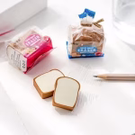 Super Cute 3D Toast Bread Shape Erasers Stationery for Kids School Boys Girls Birthday Return Gifts Pack of 4(16 ERASERS)