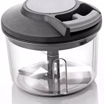 Shopkwik Plastic Manual Hand Pull Vegetable Chopper Blender with Large Capacity (Black, 650ml)