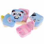 Shopkwik Travel Storage Contact Lens Case Mirror Box - Travel Contact Lens Case Box Mini Cartoon Square Plastic Contact Lens Case Easy Carry Mirror Container Holder(1Pcs)