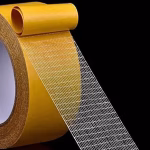 Shopkwik Double Sided Carpet Tape Heavy Duty, super Strong Sticky Tape for Carpet, Non Slip Waterproof Removable Mesh Grid Suitable for Hardwood Floors, mats(CARPET ADHESIVE YELLOW TAPE)