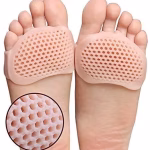 Skylike Silicone Gel Half Toe Sleeve Anti-Skid Forefoot Soft Pads for Pain Relief heel front socks silicone Heel Protector foot Gel Socks for Repair Dry Cracked Skins