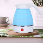 Shopkwik Travel Foldable Electric Kettle,Collapsible Electric Kettle Food Grade Silicone Small Electric Kettle Boiling Water, Used in Coffee,Tea,Milk,Dual Voltage（600ml,110-220V) (Multi Colour)
