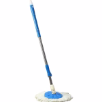 Shopkwik Spin Mop Broom Handle Stick with Microfiber Head Refill Stainless Steel Pole for 360 Degree Floor Cleaning (multi)