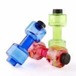 Shopkwik Plastic Dumbbell Shape Water Bottle Plastic Portable Dumble Water Bottle, Multicolour Stylish Plastic Dumbbell Sports Bottle, Fitness Gym Water Bottle (PACK OF 2)
