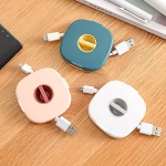 Shopkwik Cable Management Retractable Cord Organizer 2-in-1 Cord Management Case Mobile Phone Holder,Cable Protector Wire Winder for USB Cable,Headset Cord,Charger Cable Cable Winder Organizer (3 PCS)
