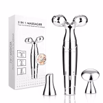 Shopkwik Face Roller Massager, 3-IN-1 Electric 3D Vibrating Roller Facial Massager Beauty Bar Kits Face Eye Nose Skin Care Facial Tools for Face Lift Anti-Aging Anti-Wrinkles Skin Tightening