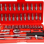 Shopkwik 46 in 1 Pcs Tool Kit & Screwdriver and Socket Set Multi Purpose Tool Case| Essential DIY| Repair Tool Set for Home and Office (Color May Vary)