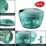 Shopkwikh Polypropylene Mini Handy and Compact Chopper with 3 Blades for Effortlessly Chopping Vegetables and Fruits for Your Kitchen (12420, Green, 400 ml)  Amazon.in Home & Kitchen - Image 4