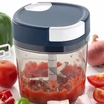Shopkwik Kitchen 2 in 1 Vegetable & Dry Fruit Quick & Efficient Square Handy Chopper (650 ml) (Multicolor)