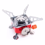 Shopkwik Portable Gas Stove And Picnic Butane Gas Burner For Outdoor Camping, Hiking, Travelling, To Cooking The Food | Stainless Steel Cylinder, Folding Furnace, Camping Equipment, Gastove With Pouch