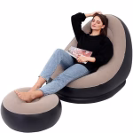 Inflatable Sofa Chair with Footstool & Pump–For Home&Travel