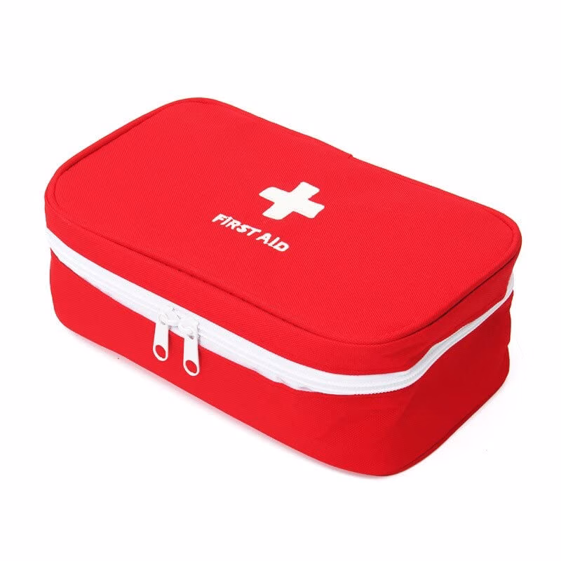 51gtSh7x4ZL.avif Shopkwik Travel Medicine Pouch Emergency First Aid Kit Box Organizer with Medicine-Pocket Empty Bag for Travelling Car, Home, Office (Red) - Image 1