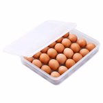 Shopkwik Plastic Egg Storage Box Single Layer 24 Grids with Lid Egg Basket Tray Useful for Home, Kitchen & Poultry (Multicolor) (1Pcs)