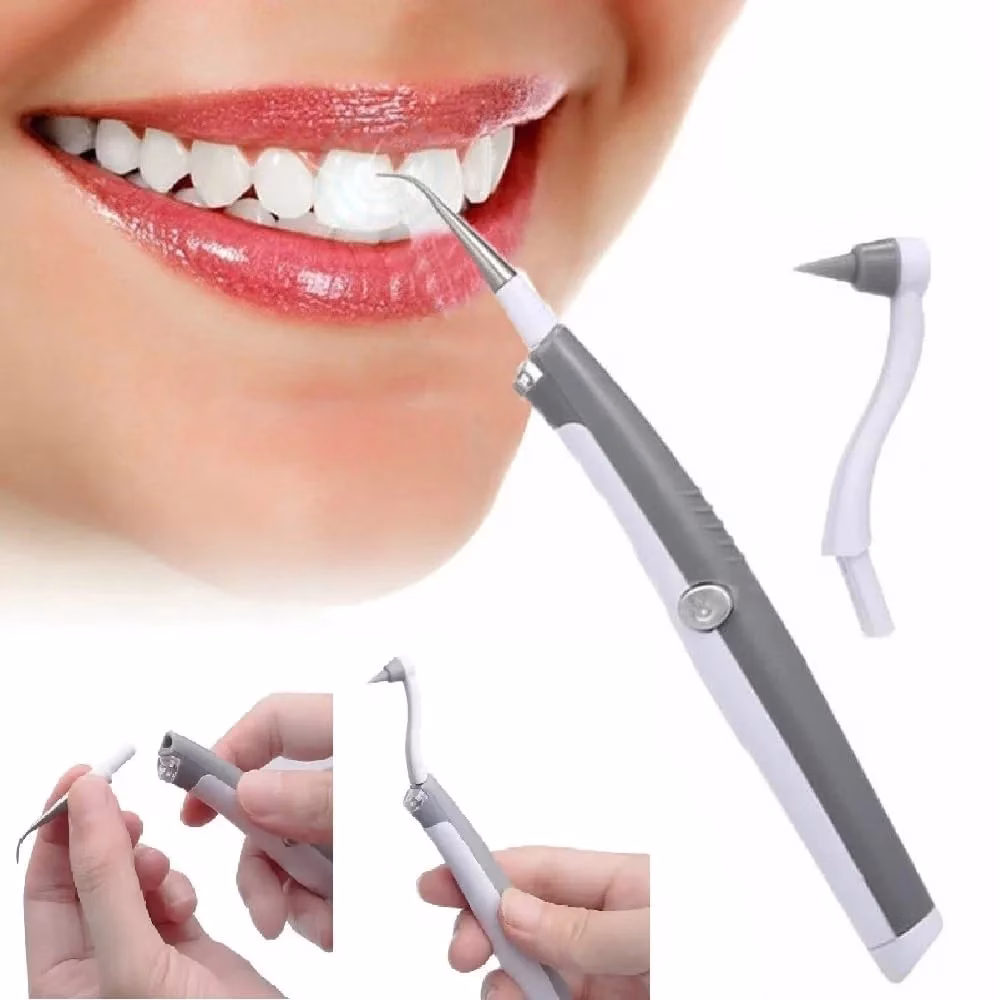 51lVj6GM7RL._SL1000-jpg.avif Shopkwik Portable Ultrasonic Electric Tooth Dental Cleaner With LED Light Stain Eraser Plaque Tartar Remover Teeth Whitening, Grey & White Color 1 Pcs - Image 1