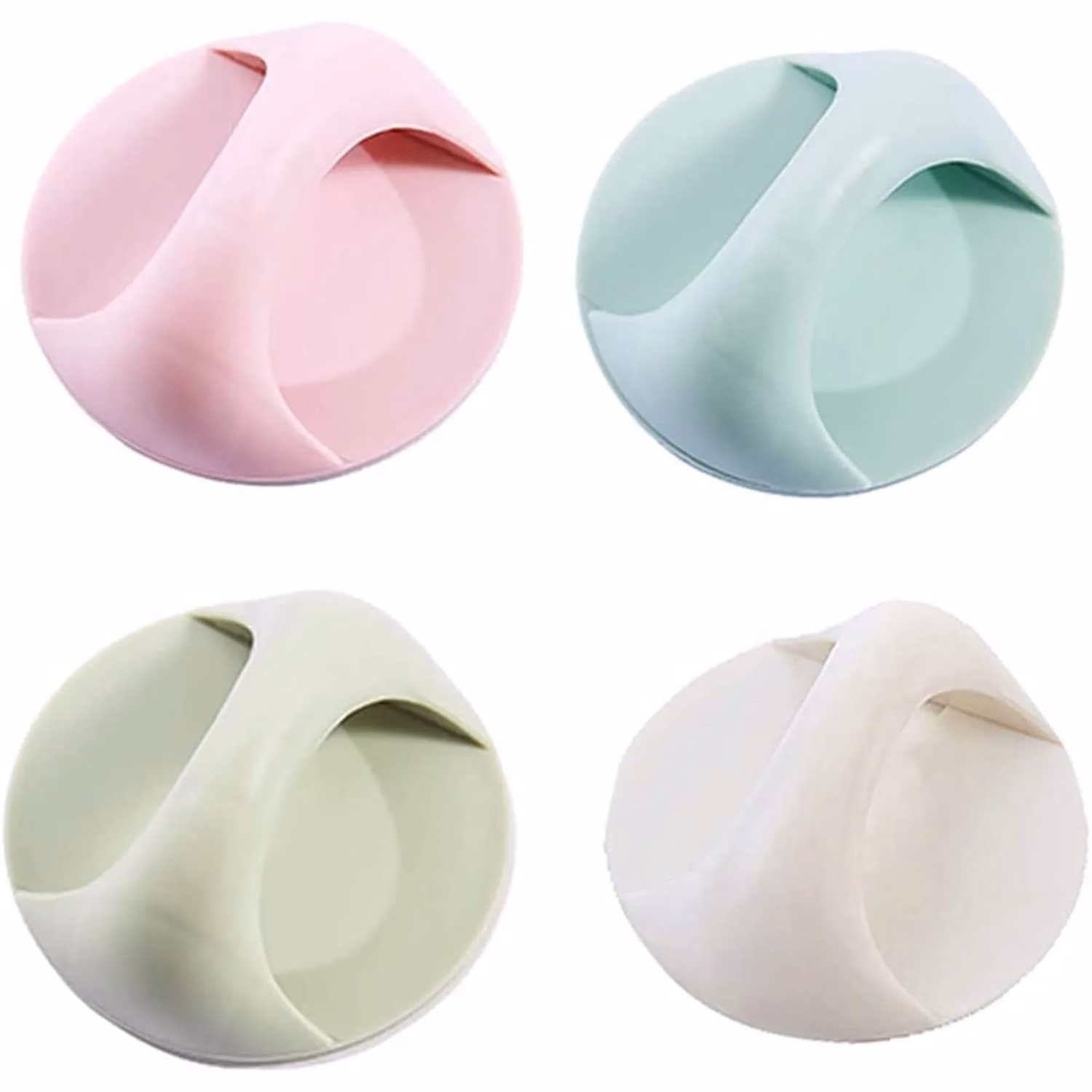 51rFbZeR30L._SL1500-jpg.avif Shopkwik 4 Count Round Self-Stick Instant Cabinet Drawer Handle Helper Kitchen Cabinet Door Window Cupboards Handle, Sticker Convenient Opening Stick-on Handles, Self Adhesive Handle (Random Color) - Image 1