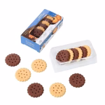 Shopkwik Biscuits Erasers Set for Kids, Stationary Set for Kids, Rubber Eraser for Kids, Fancy Erasers for Birthday Return Gift (Pack of 6 Pcs) (Multicolor)