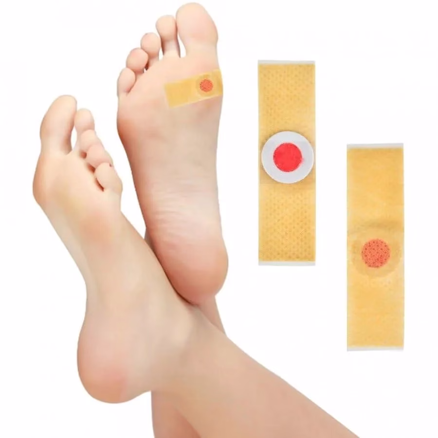 51tFXZcE6lL-jpg.avif Shopkwik Foot Corn Removers Plaster with Hole,for Feet,Wart Remover, Wart Removal Plasters Pad,Feet Callus Remove, Soften Skin Cutin Sticker Cure Toe Protector, Relief Pain Removal Warts Plaster 24 Pcs/Box - Image 1