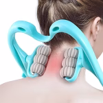 Shopkwik 360° 6 Wheel Roller Balls Neck Massager,Trigger piont Neck Massager for Pain Relief deep Tissue