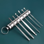 Shopkwik 6 Pcs Ear Cleansing Tool Set with Keychain Box | Earwax Removal Kit | Stainless Steel Ear Curette and Spring Ear Buds Cleaner with a Cleaning Brush and Storage Box | Medical Grade