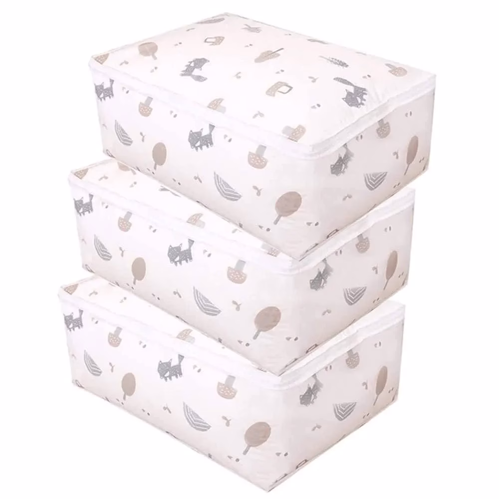 51vU3Wx9QWL-jpg.avif Shopkwik Storage Organizer, Moisture Proof Mildew Proof Dust Proof Quilt Storage Bags, for Storing Quilts Coats, Jackets Home Use Pillows, Blankets Underbed Storage Bag (58 * 40 * 22 CM) (3) - Image 1