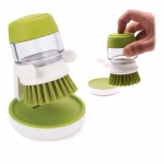 Shopkwik Cleaning Brush with soap Dispenser for Kitchen Sink washbasin,Dish Washer with Storage Stand Holder,Palm Scrub soap Dispenser Washing-up Brush(1pcs/Multicolour)